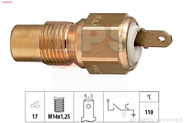 Temperature Switch, coolant warning lamp (1.840.030)