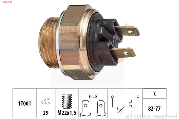 Temperature Switch, radiator fan (1.850.030)
