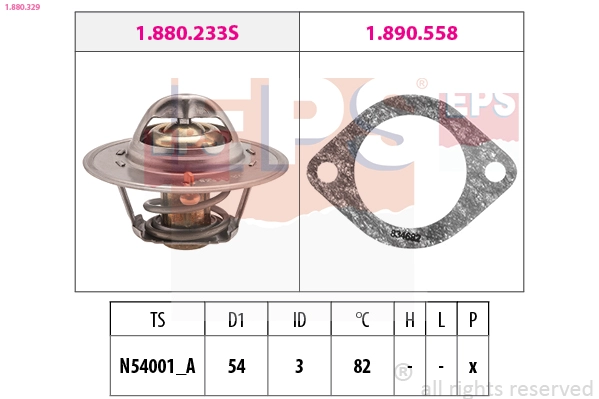 Thermostat, coolant (1.880.329)
