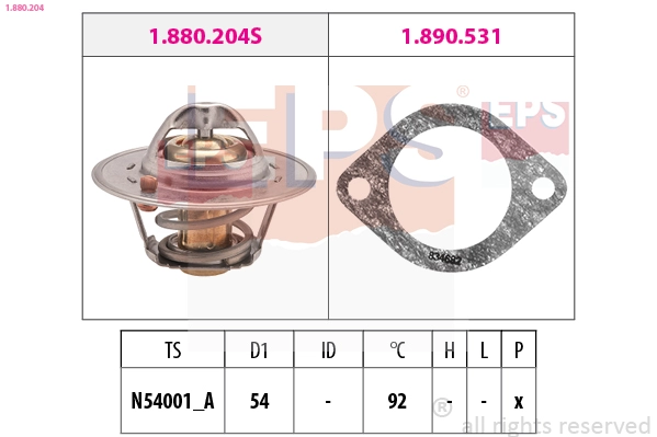 Thermostat, coolant (1.880.204)