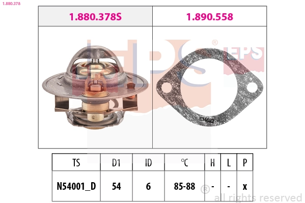 Thermostat, coolant (1.880.378)