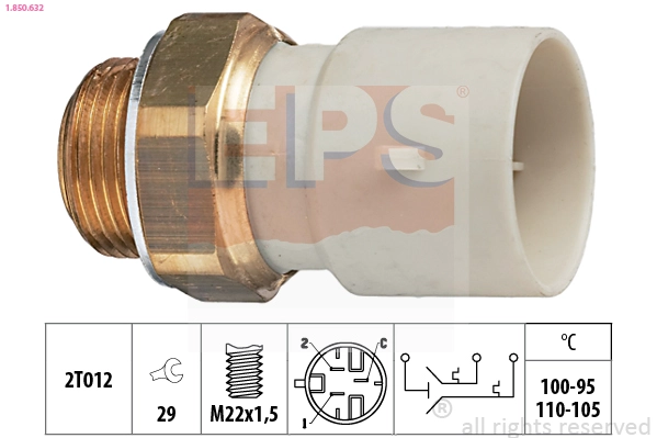 Temperature Switch, radiator fan (1.850.632)