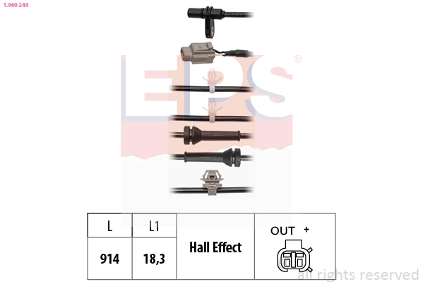 Sensor, wheel speed (1.960.244)