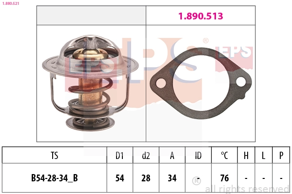 Thermostat, coolant (1.880.521)