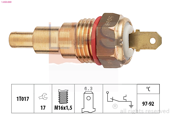 Temperature Switch, radiator fan (1.850.069)