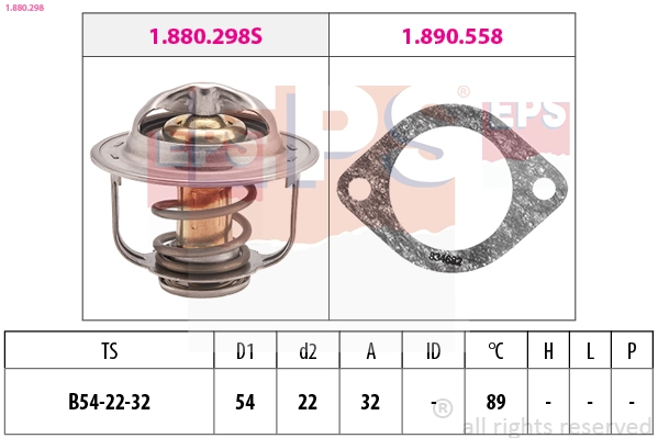 Thermostat, coolant (1.880.298)