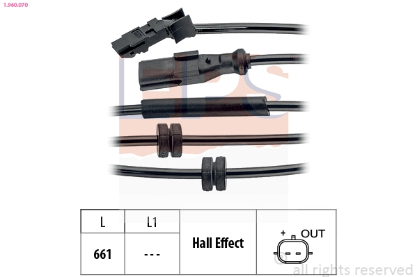 Sensor, wheel speed (1.960.070)