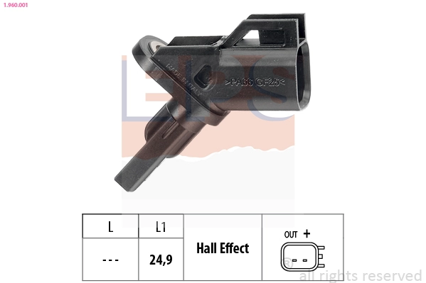 Sensor, wheel speed (1.960.001)