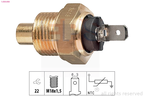 Sensor, coolant temperature (1.830.008)