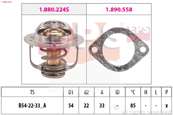 Thermostat, coolant (1.880.224)