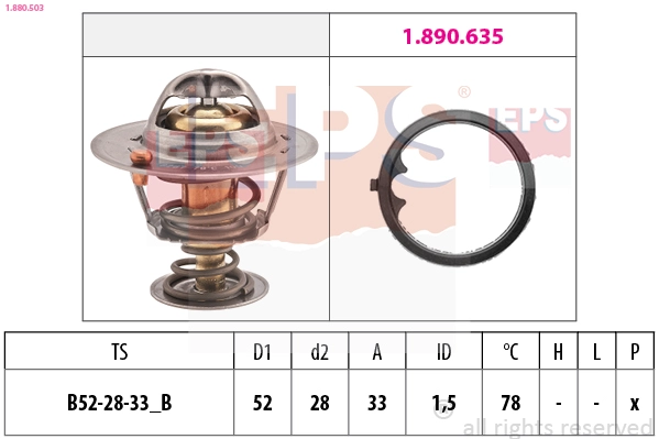 Thermostat, coolant (1.880.503)