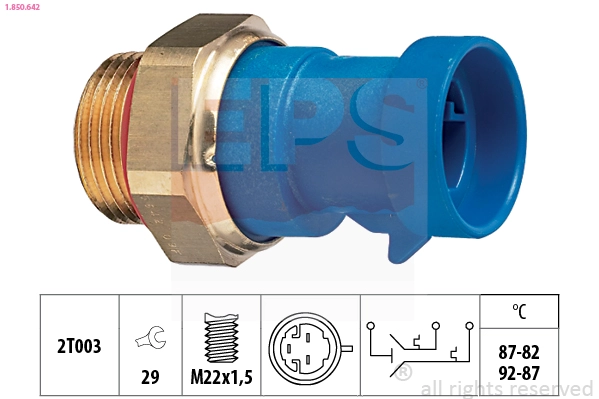 Temperature Switch, radiator fan (1.850.642)
