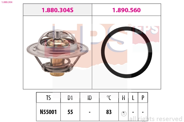 Thermostat, coolant (1.880.304)