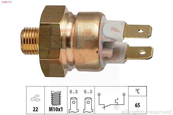 Temperature Switch, coolant warning lamp (1.840.112)