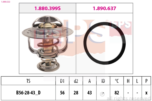 Thermostat, coolant (1.880.522)