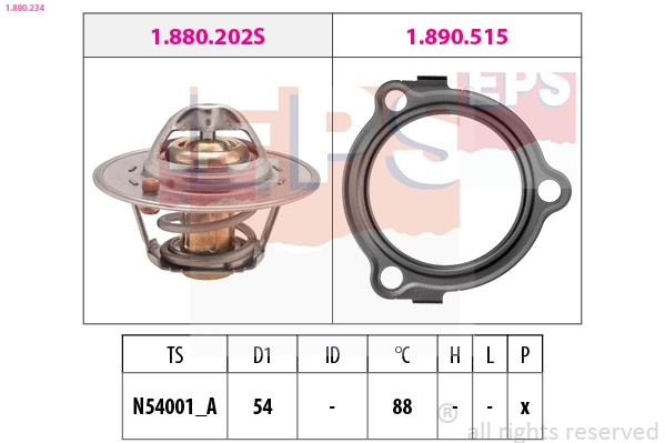 Thermostat, coolant (1.880.234)