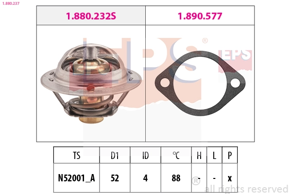 Thermostat, coolant (1.880.237)