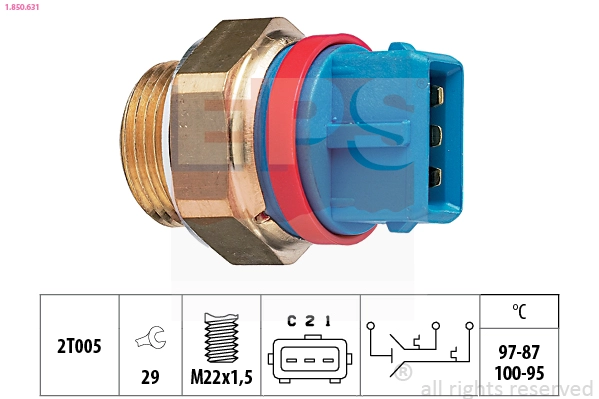 Temperature Switch, radiator fan (1.850.631)