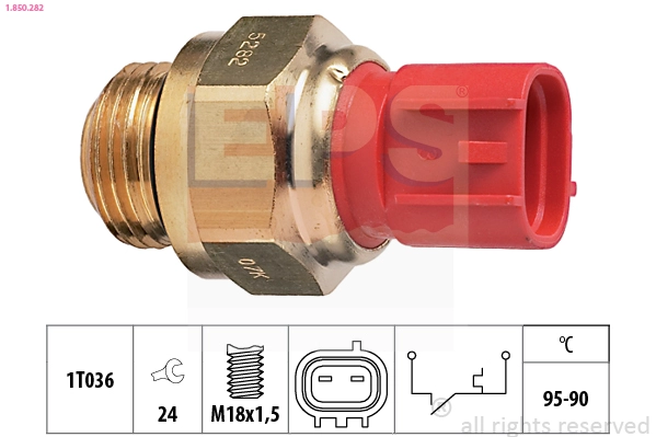 Temperature Switch, radiator fan (1.850.282)