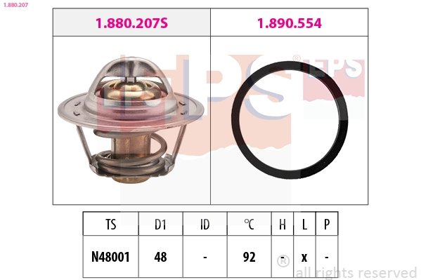 Thermostat, coolant (1.880.207)