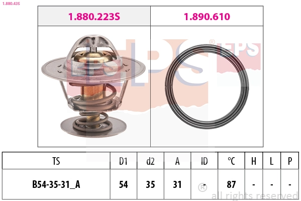 Thermostat, coolant (1.880.435)