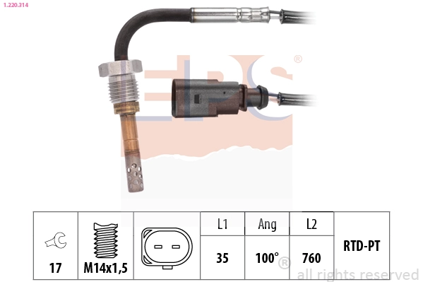 Sensor, exhaust gas temperature (1.220.314)