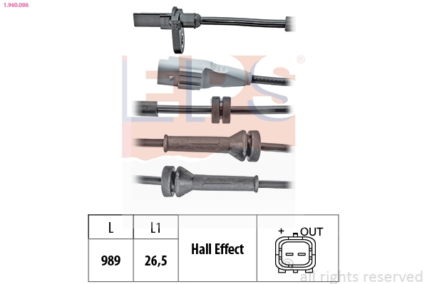 Sensor, wheel speed (1.960.096)