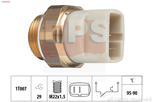 Temperature Switch, radiator fan (1.850.027)