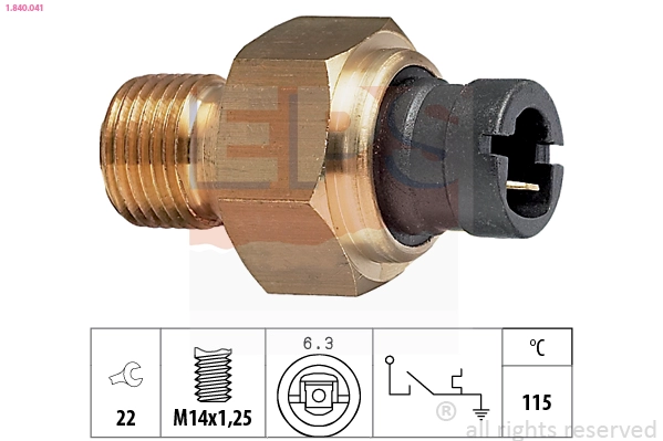 Temperature Switch, coolant warning lamp (1.840.041)