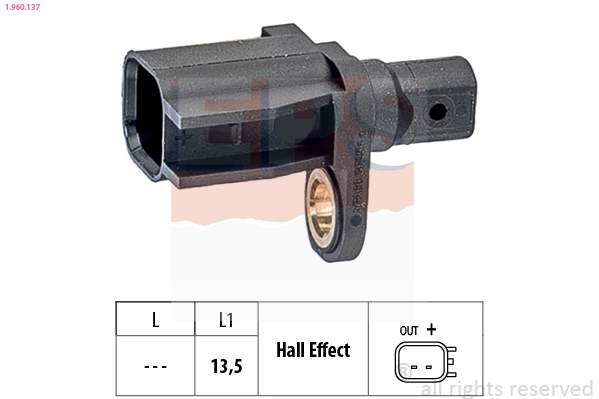 Sensor, wheel speed (1.960.137)