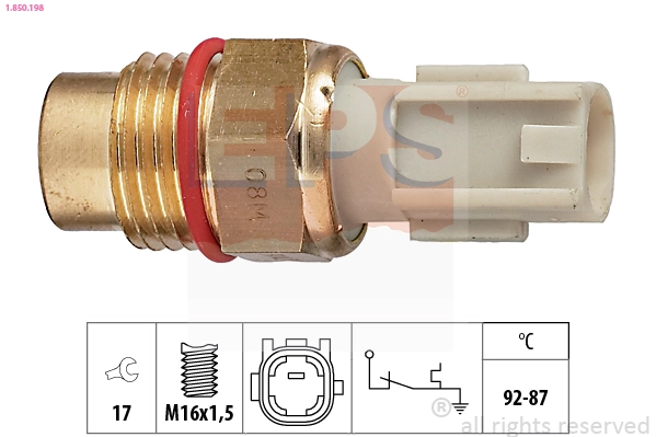 Temperature Switch, radiator fan (1.850.198)