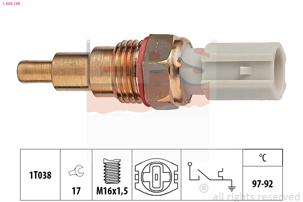 Temperature Switch, radiator fan (1.850.189)