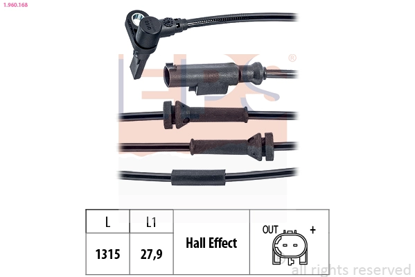 Sensor, wheel speed (1.960.168)