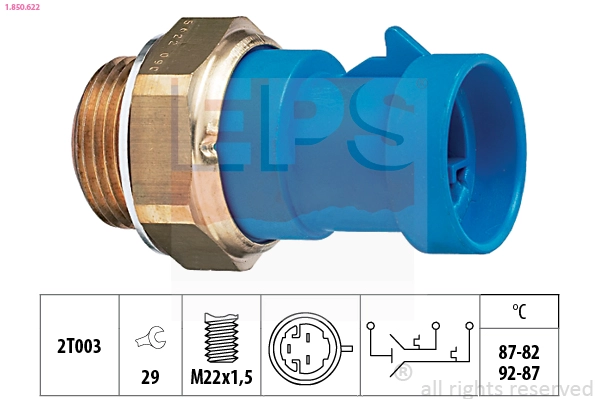 Temperature Switch, radiator fan (1.850.622)