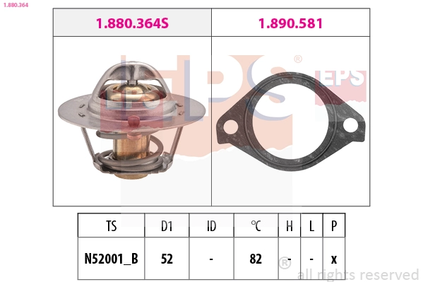 Thermostat, coolant (1.880.364)