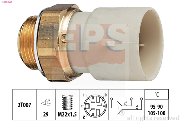 Temperature Switch, radiator fan (1.850.688)