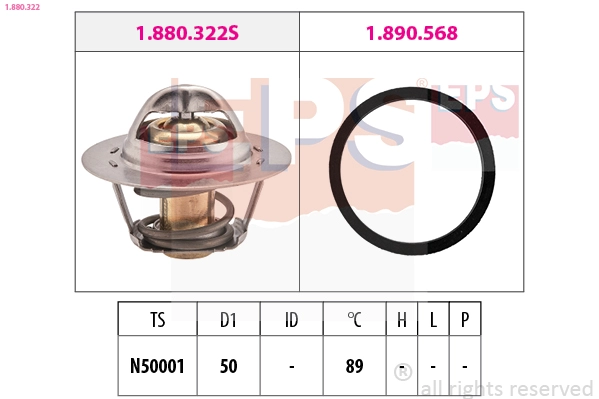 Thermostat, coolant (1.880.322)