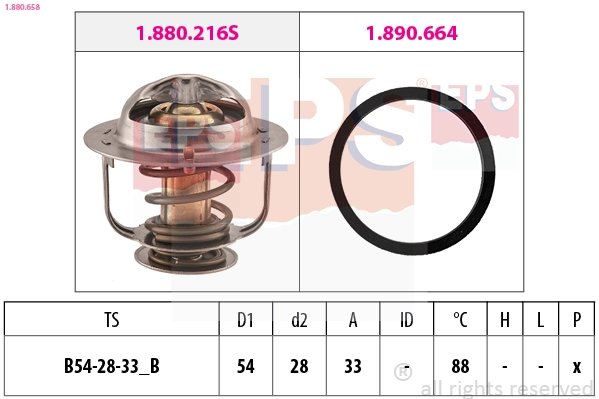 Thermostat, coolant (1.880.658)