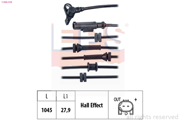 Sensor, wheel speed (1.960.159)