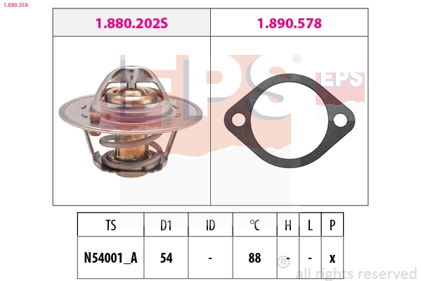 Thermostat, coolant (1.880.358)