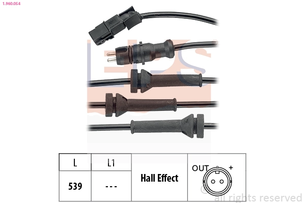 Sensor, wheel speed (1.960.054)