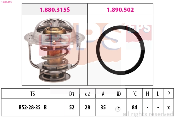 Thermostat, coolant (1.880.315)