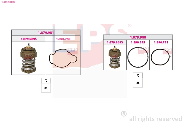 Thermostat, coolant (1.879.931KK)