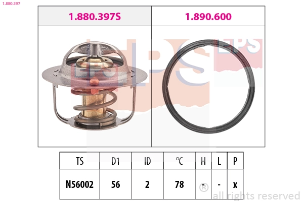Thermostat, coolant (1.880.397)