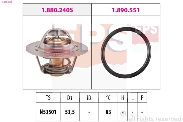 Thermostat, coolant (1.880.654)