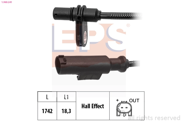 Sensor, wheel speed (1.960.241)