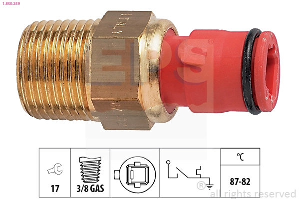 Temperature Switch, radiator fan (1.850.259)