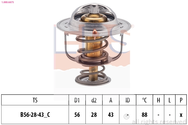 Thermostat, coolant (1.880.687S)