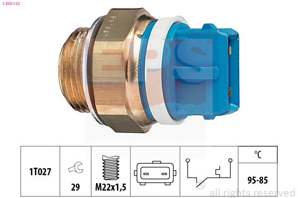 Temperature Switch, radiator fan (1.850.122)