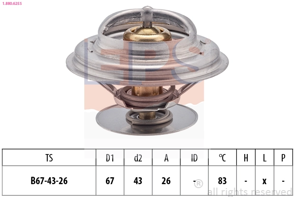 Thermostat, coolant (1.880.625S)